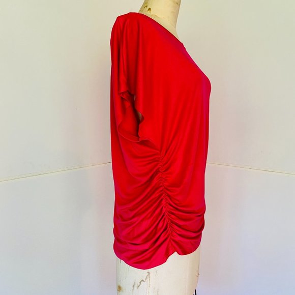 Barbie Pink - Side Runched T-shirt - b New York - Picture 2 of 6